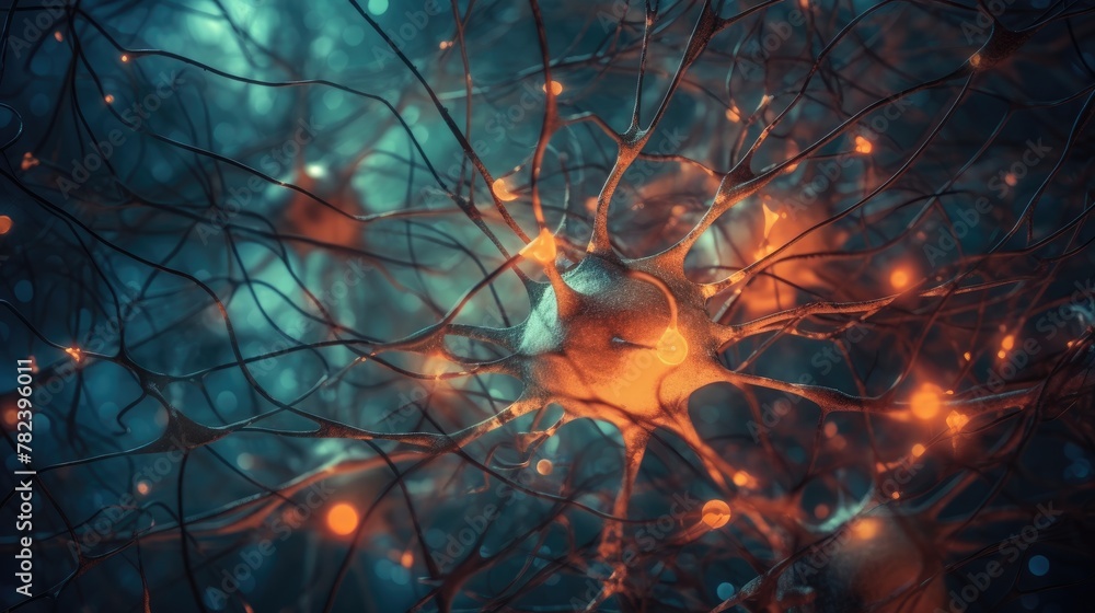 Poster surreal neurological dream visualization generative ai