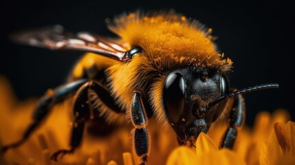 Explosive Bumble Bee Pollination Generative AI