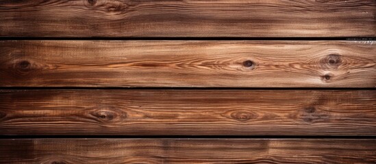 Fototapeta na wymiar Brown wood boards on wooden wall