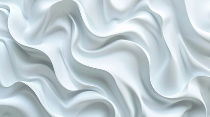Seamless subtle white glossy soft abstract wavy embossed texture - obrazy, fototapety, plakaty