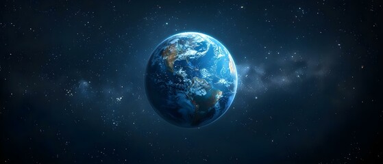 Unity in Sustainability: Earth Amidst the Stars. Concept Sustainability, Unity, Earth, Stars, Environment