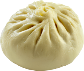 Chinese steamed bun cut out png on transparent background