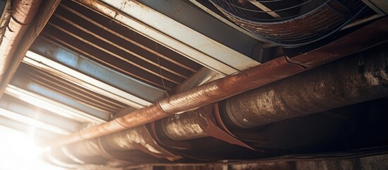 Maintenance needed for aged underfloor air ducts - obrazy, fototapety, plakaty