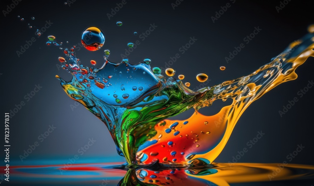 Poster ethereal splash of color generative ai