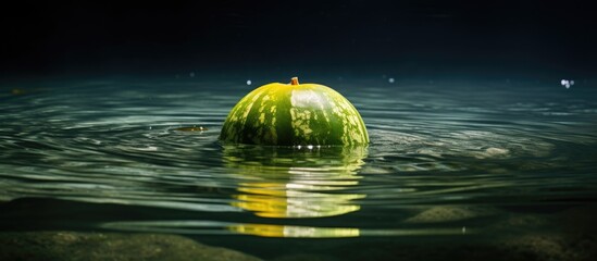 Watermelon in tranquil water