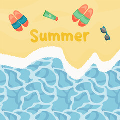 Summer time fun concept design. vector illustration