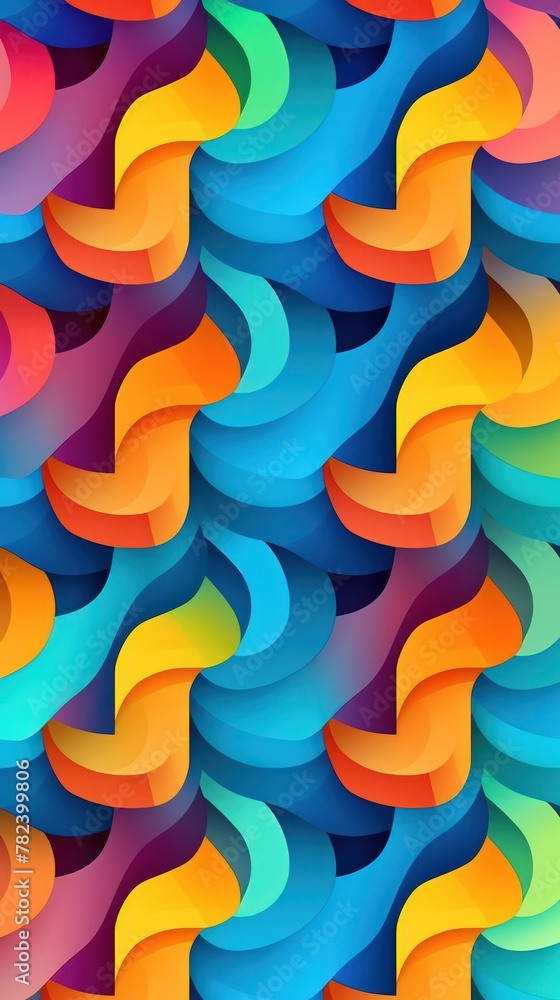 Aufkleber harmonious geometric abstraction generative ai