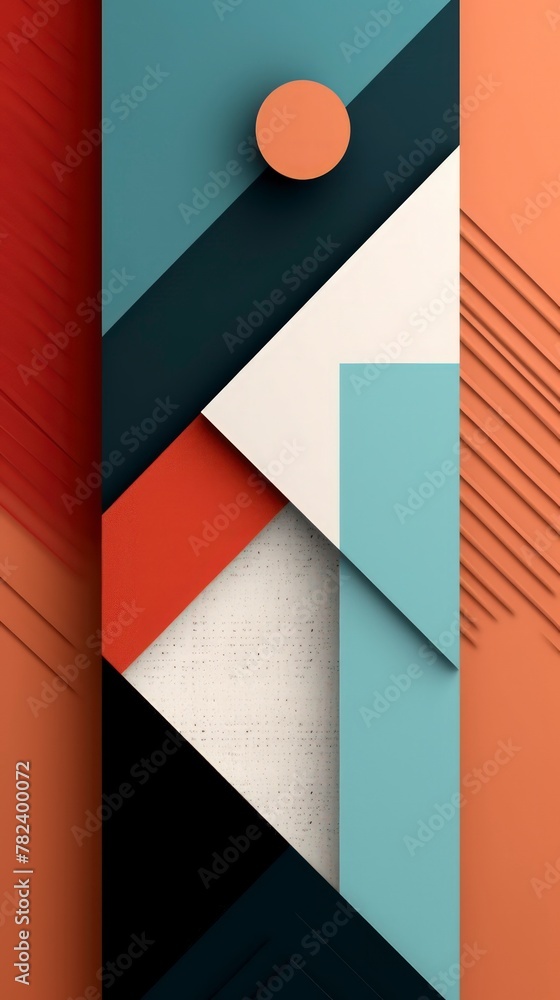 Poster bold and angular abstract artwork generative ai