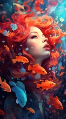 Playful Samurai Starfish in Whimsical Comic Art Style Generative AI