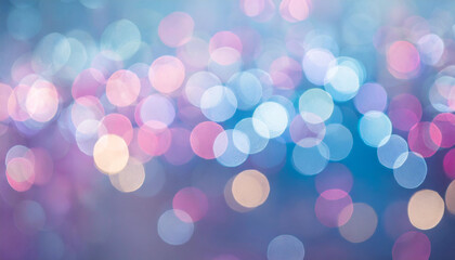 Vivid abstract blur bokeh banner, featuring light blue, purple, and pale pink hues. Perfect for vibrant backgrounds in designs