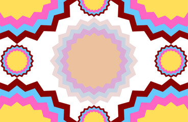 Colorful flowers banner template vector background.