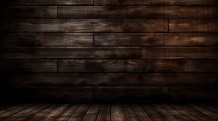 Elegant Dark Wooden Textured Background Generative AI