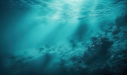 Fototapeta na wymiar Dreamy Underwater Seascape Generative AI