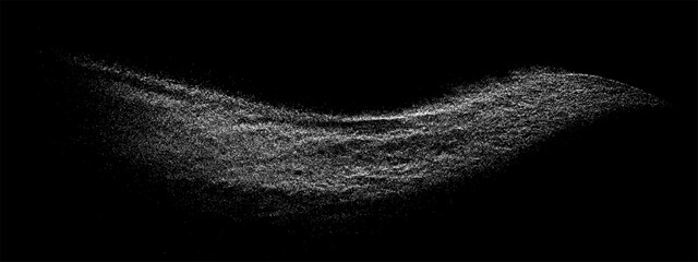 White texture on black background. Light pattern textured. Abstract grain noise. Water realistic effect. Illustration, EPS 10.	 - 782403270