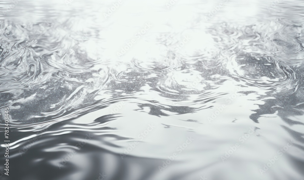 Poster serene water surface with ripples and splashes generative ai