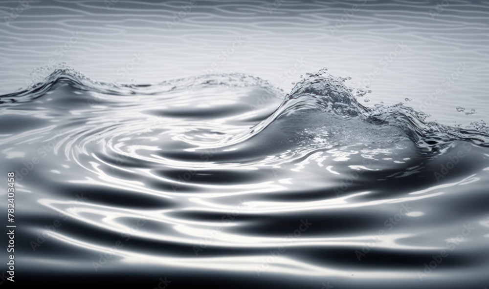 Aufkleber tranquil water surface with abstract ripples generative ai