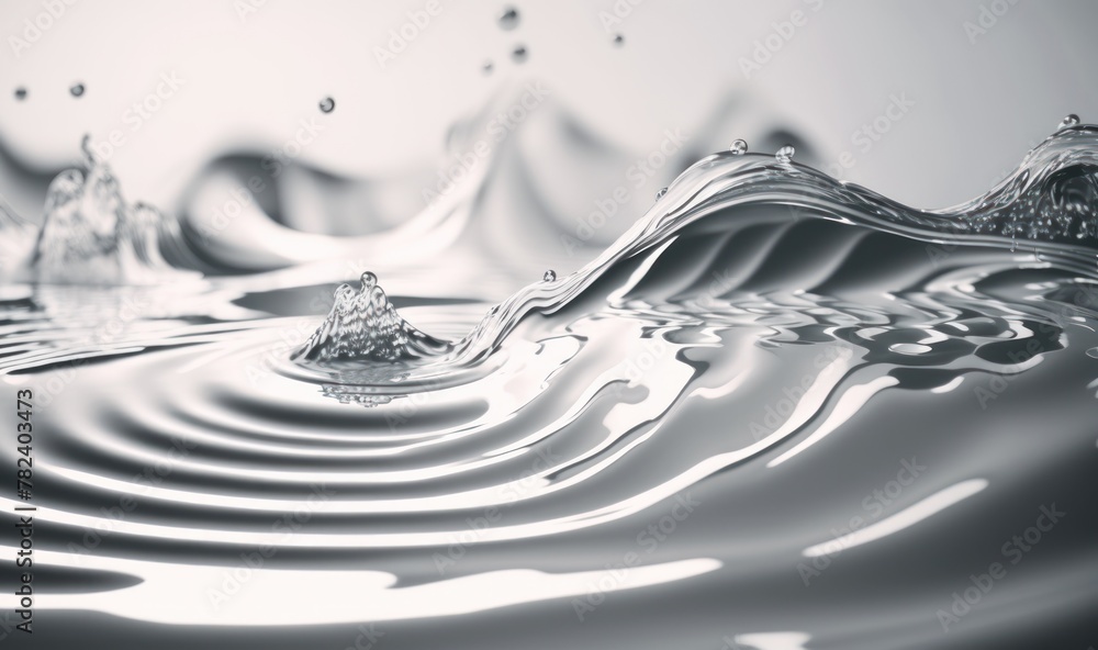 Poster serene aquatic abstraction generative ai