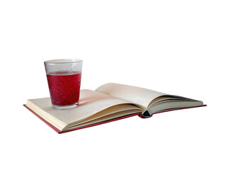 Fototapeta premium book mockup on close with drink