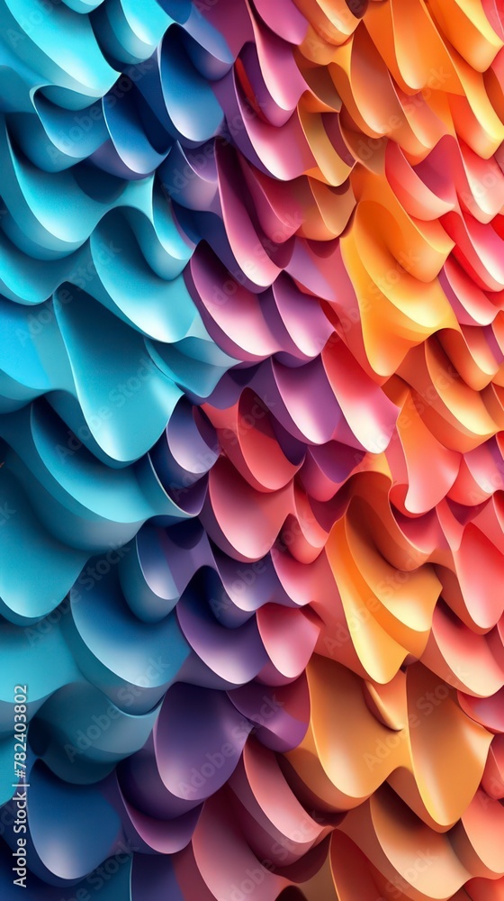 Poster abstract artwork with vivid colors and intricate patterns generative ai