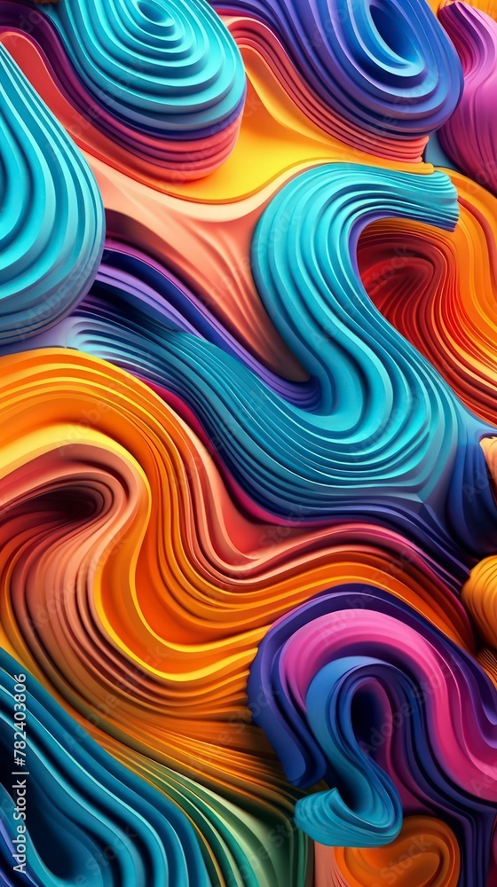 Poster mesmerizing abstract artwork with vibrant colors generative ai