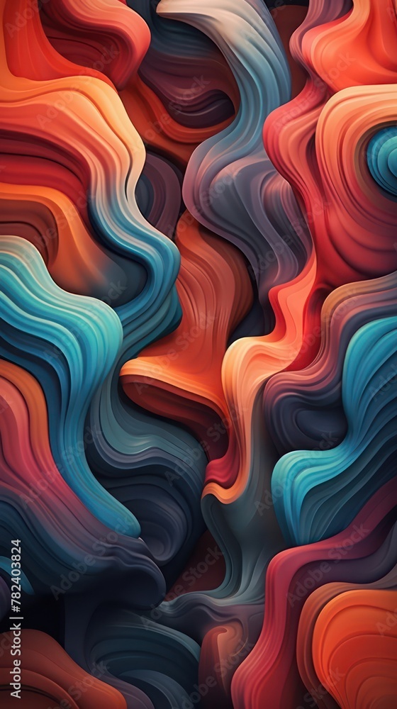 Poster captivating abstract composition generative ai