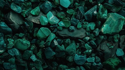 Luxurious Emerald Hued Gemstone Texture Generative AI