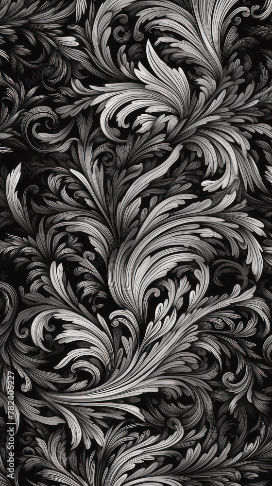 Poster abstract monochromatic art with intricate lines generative ai