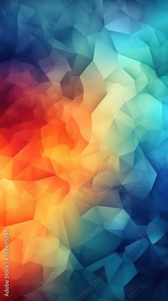 Poster contrasting warm and cool abstract composition generative ai
