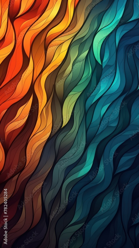 Poster captivating abstract color interplay generative ai