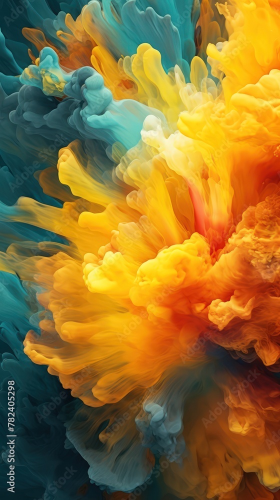 Poster captivating abstract composition with layered depths generative ai