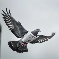 Fotobehang Pigeon Prowess: Urban Images of Hardy City Dwellers © luckynicky25