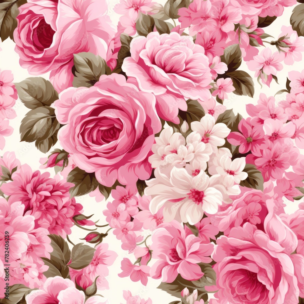 Poster flirty and romantic textile pattern generative ai