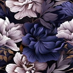 Vibrant Floral Textile Pattern Generative AI