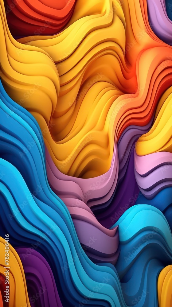 Poster mesmerizing intertwining abstract forms generative ai