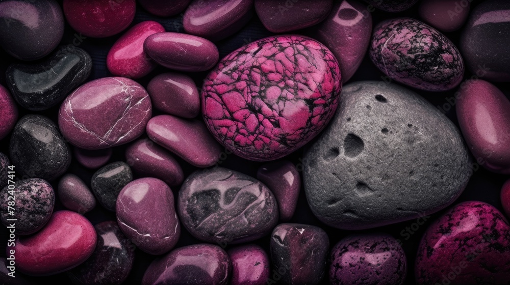 Poster vibrant fuchsia stone backdrop generative ai