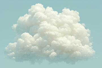 White clouds floating in the sky. A cumulonimbus cloud rises. meteorological phenomenon. natural phenomenon. Simplified abstract image of cloud computing concept - obrazy, fototapety, plakaty