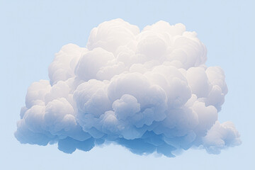 White clouds floating in the sky. A cumulonimbus cloud rises. meteorological phenomenon. natural phenomenon. Simplified abstract image of cloud computing concept - obrazy, fototapety, plakaty