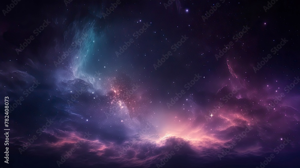 Poster captivating cosmic clouds: a mesmerizing galaxy background generative ai