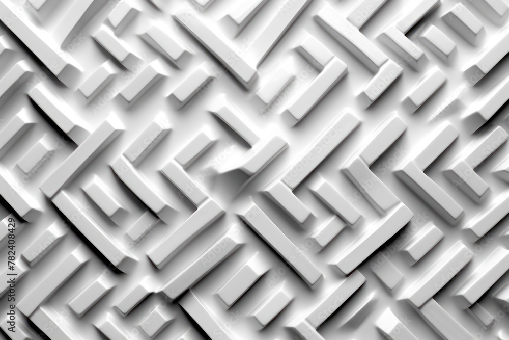 Poster intricate geometric texture in solid white generative ai
