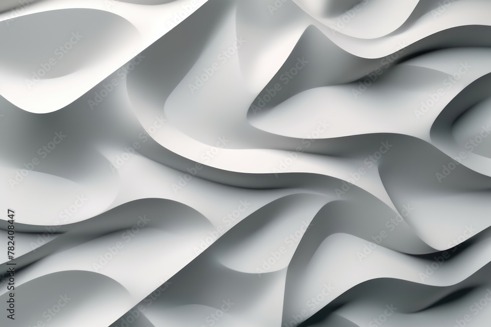 Poster intricate geometric texture in pristine white generative ai