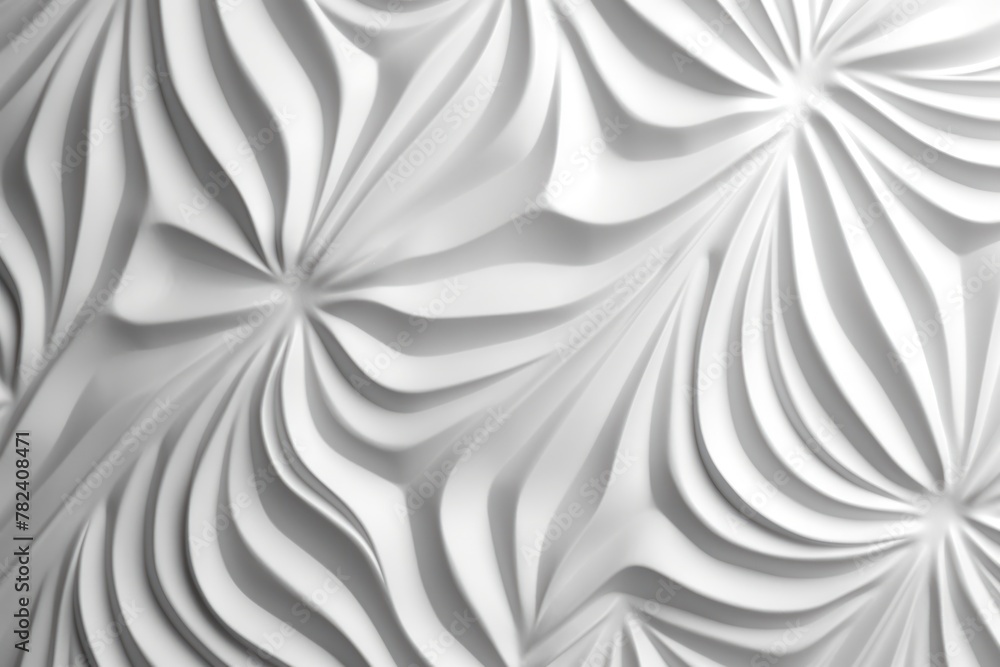 Poster intricate geometric texture in solid white generative ai
