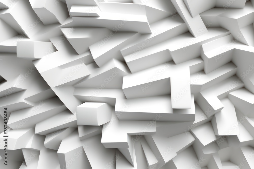 Poster intricate geometric texture in solid white generative ai