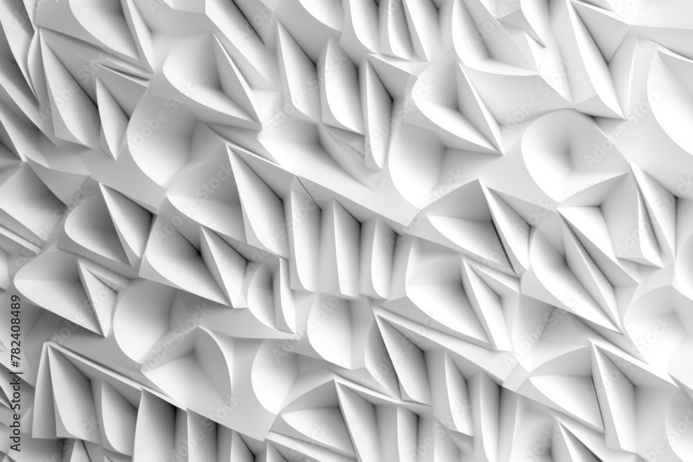 Poster striking abstract geometric texture in solid white generative ai