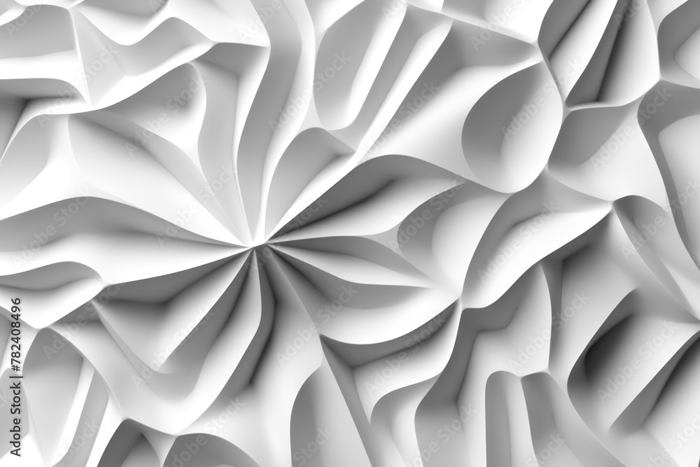 Poster intricate geometric texture in solid white generative ai