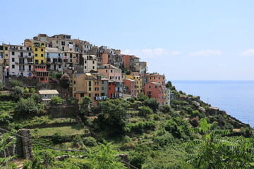 Scenic view of Corniglia in Cinque Terre, Italy