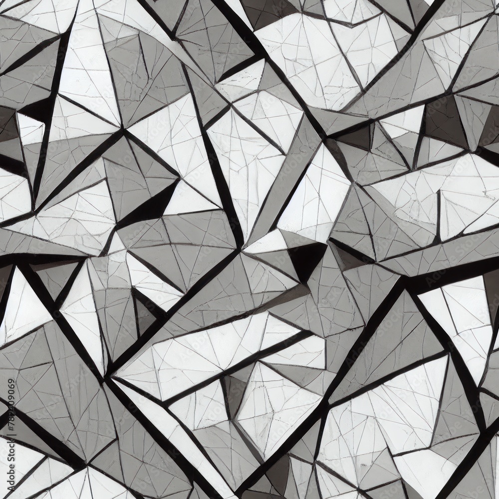 Poster intricate geometric tile pattern generative ai