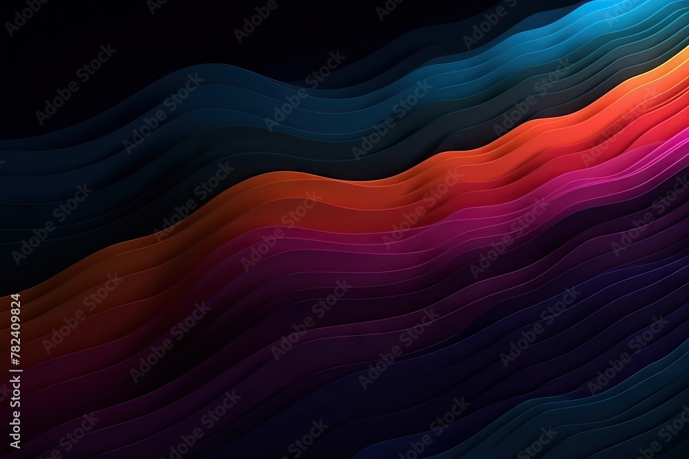 Poster contemplating color scheme on dark gradient background generative ai