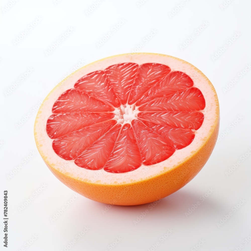 Poster minimalist grapefruit on white canvas generative ai