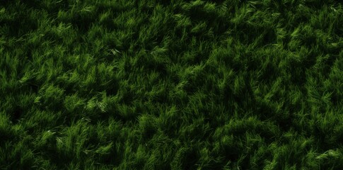 Rendered Aerial View of Green Artificial Turf in Lush Landscape Generative AI - obrazy, fototapety, plakaty