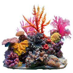 Coral reef on white background,png
